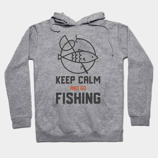 Keep Calm And Go Fishing Hoodie by Jitesh Kundra